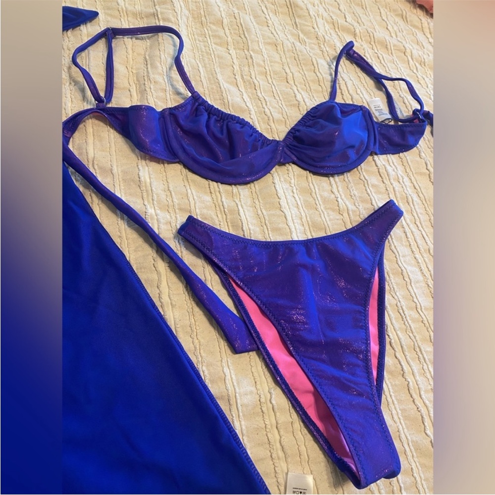 Bikini Set La’Mariette x Selena Gomez Shimmer purple READ size description - Picture 2 of 5